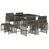 Set comedor jardín 9 pzas y cojines ratán sintético