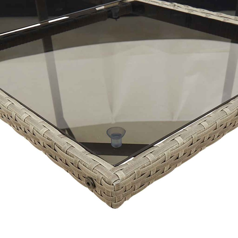 Set comedor jardín 9 pzas y cojines ratán sintético