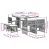 Set comedor jardín 9 pzas y cojines ratán sintético