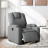 Sillón reclinable eléctrico de tela gris