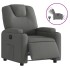 Sillón reclinable eléctrico de tela gris