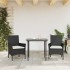 Sillones de jardín con cojines 2 uds ratán sintético