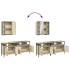 Set de muebles de baño 3 pzas madera contrachapada roble