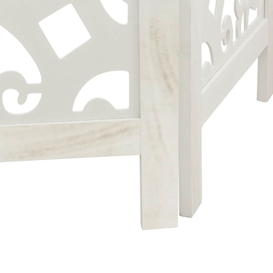 Biombo separador de 4 paneles madera maciza Paulownia