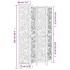 Biombo separador de 4 paneles madera maciza Paulownia
