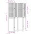 Biombo separador de 4 paneles madera maciza Paulownia