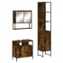 Set de muebles baño 3 pzas madera contrachapada roble