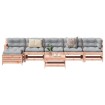 Juego de muebles de jardín 7 pzas madera maciza abeto Douglas