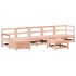 Juego de muebles de jardín 7 pzas madera maciza abeto