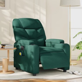 Sillón reclinable de masaje eléctrico tela verde