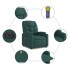 Sillón reclinable de masaje eléctrico tela verde