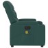 Sillón reclinable de masaje eléctrico tela verde