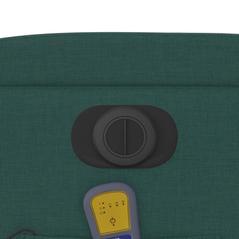Sillón reclinable de masaje eléctrico tela verde