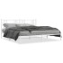 Estructura cama sin colchón con cabecero metal blanco