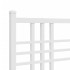 Estructura cama sin colchón con cabecero metal blanco