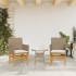 Sillas de jardín con cojín 2 uds ratán PE beige y madera