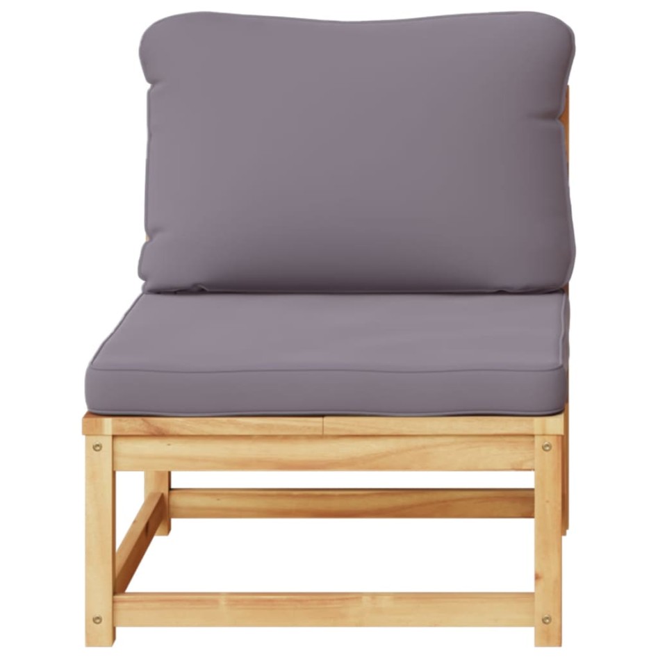 Sofá de jardín con cojines madera maciza