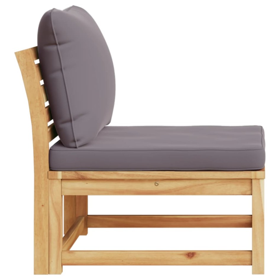 Sofá de jardín con cojines madera maciza