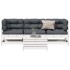 Set muebles jardín 4 pzas con cojines madera maciza pino