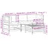 Set muebles jardín 4 pzas con cojines madera maciza pino