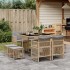 Set comedor de jardín 9 pzas con cojines ratán sintético