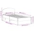 Cama sin colchón madera maciza de pino marrón cera 100x200