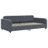 Sofá cama sin colchón terciopelo gris oscuro 90x200