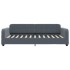 Sofá cama sin colchón terciopelo gris oscuro 90x200