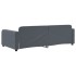 Sofá cama sin colchón terciopelo gris oscuro 90x200