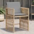 Sillones jardín con cojines 4 uds ratán sintético beige