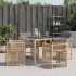 Sillones jardín con cojines 4 uds ratán sintético beige