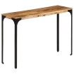 Mesa consola madera maciza de mango y hierro 110x35x76 cm