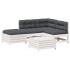 Set muebles jardín 5 pzas con cojines madera maciza pino
