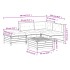Set muebles jardín 5 pzas con cojines madera maciza pino