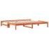 Sofá cama nido madera maciza de pino marrón cera 80x200