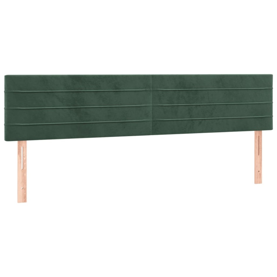 Cama box spring con colchón terciopelo verde oscuro 120x190