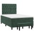 Cama box spring con colchón terciopelo verde oscuro 120x190