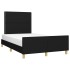 Estructura de cama sin colchón tela negro 120x190