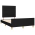 Estructura de cama sin colchón tela negro 120x190