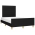 Estructura de cama sin colchón tela negro 120x190
