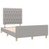 Estructura de cama sin colchón tela gris claro 120x190