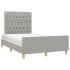 Estructura de cama sin colchón tela gris claro 120x190