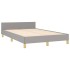 Estructura de cama sin colchón tela gris claro 120x190