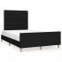 Estructura de cama sin colchón tela negro 120x190