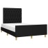Estructura de cama sin colchón tela negro 120x190