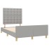 Estructura de cama sin colchón tela gris claro 120x190