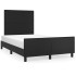 Estructura de cama sin colchón cuero sintético negro 120x190