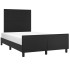 Estructura de cama sin colchón cuero sintético negro 120x190
