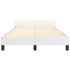 Estructura de cama sin colchón cuero sintético blanco