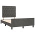 Estructura de cama sin colchón terciopelo gris oscuro